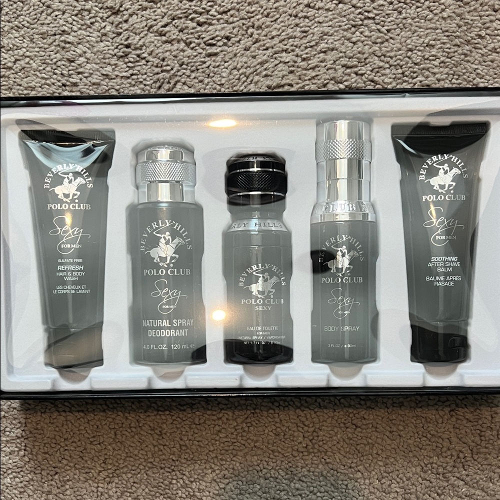 Beverly Hills Polo Club Gray Men's Fragrance & Grooming Gift Set